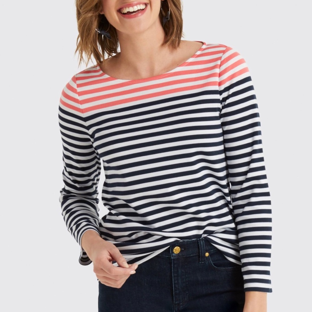 Draper James NWT Striped Ponte Shirt